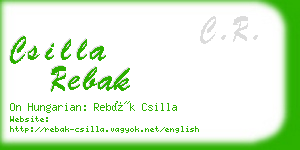 csilla rebak business card